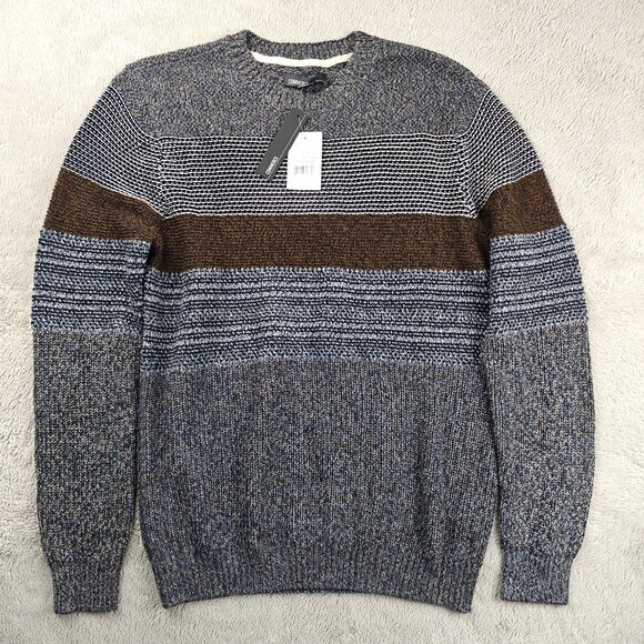 Commerce Crewneck Sweater Men's L Multicolored Knit Minimalist Neutral NWT - Picture 1 of 5